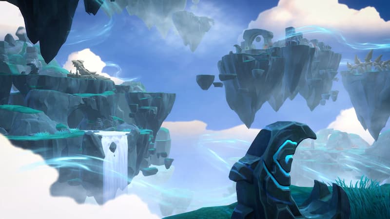 Las Ancient Lands son islas flotantes conectadas por portales.