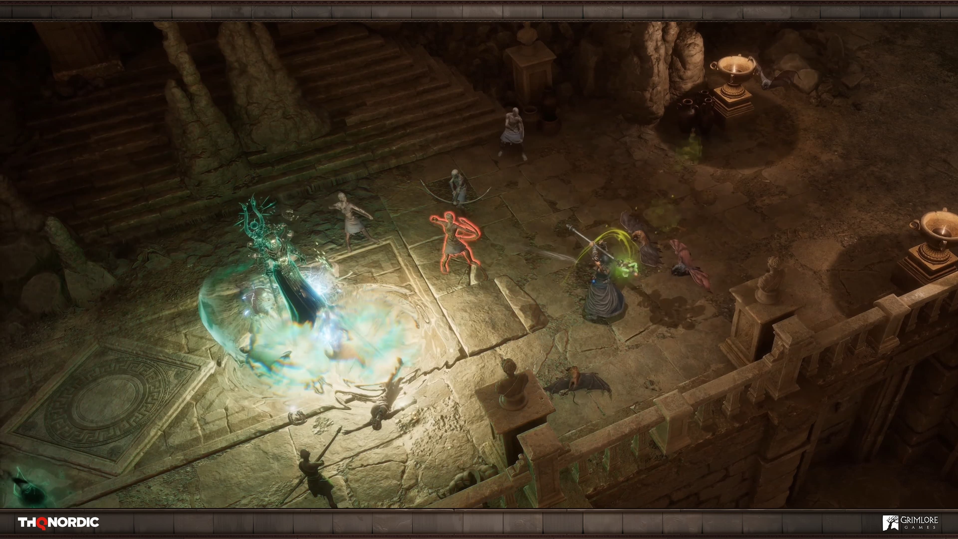 The Athanekros casts from the backline while bolstering your defenses.